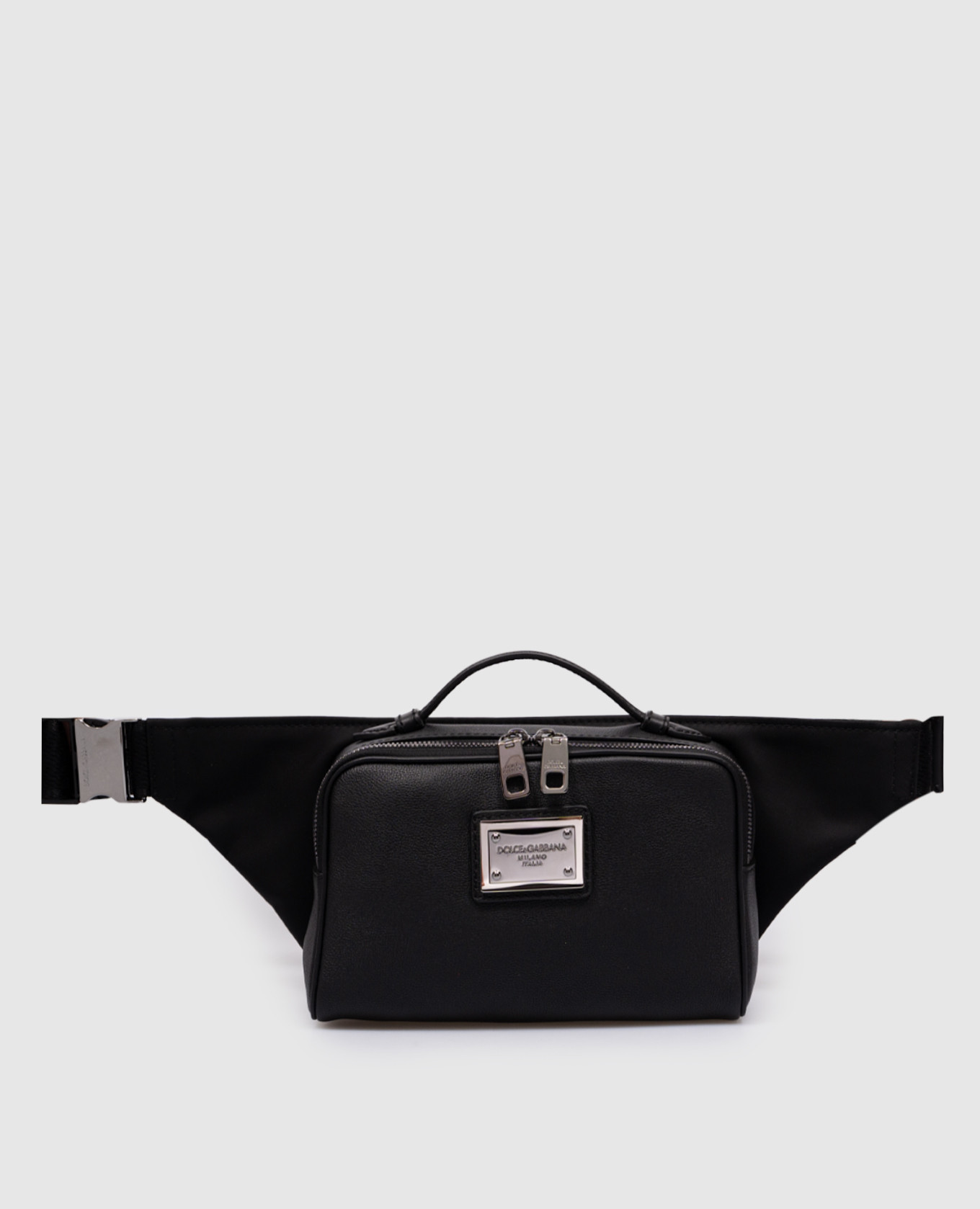 

Черная поясная сумка с патчем логотипа, Черный, Поясные сумки