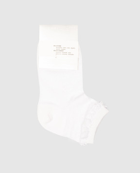 RiminiVeste Дитячі білі шкарпетки Ciocca з мереживом 4114P