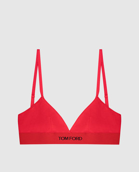 Tom Ford Красный лиф с логотипом BRJ009JEX166