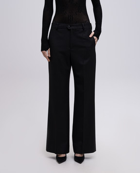 Victoria Beckham Чорні штани з вовною 1125WTR006562A