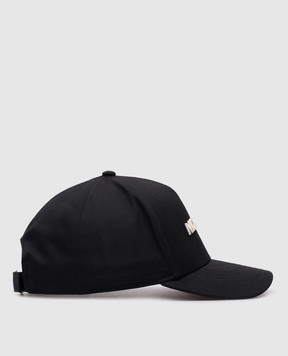 Moncler Черная кепка с фактурным логотипом K10913B0005404863