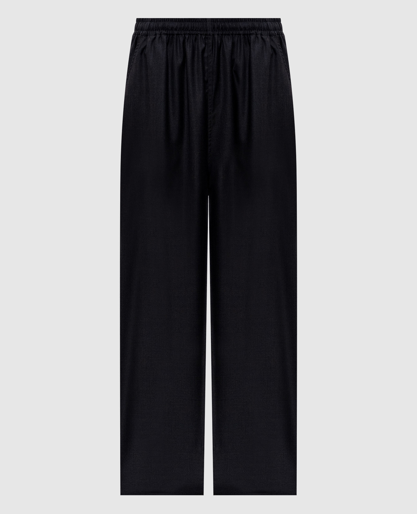 

Брюки PASC серого цвета из шерсти, Серый, Широкие брюки