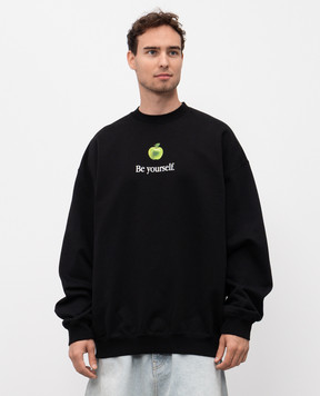 Vetements Чорний світшот Be yourself UH76HD350Bm