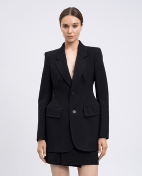 Balenciaga Чорний жакет з вовни 571278TYI20