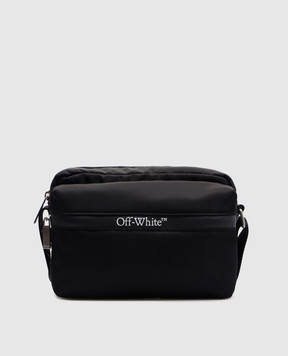Off-White Чорна сумка з принтом логотипа OMNQ081C99FAB001