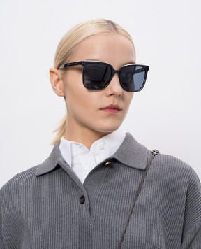 Brunello Cucinelli Черные очки с монограммой логотипа MOCGEMMS01