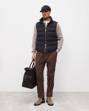 Brunello Cucinelli Синій пуховий жилет MM4911995