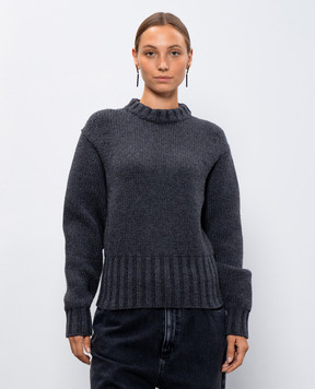 Alexander McQueen Серый свитер из шерсти и кашемира 807668Q1BBI