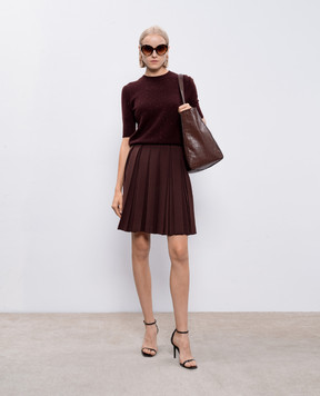 Ermanno Scervino Бордова спідниця-плісе D452O705KIK