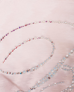 Blumarine Розовое покрывало Delfina с монограммой с кристаллами Swarovski и бусинами H0000000082