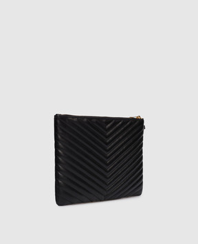 Saint Laurent Черный кожаный клатч CASSANDRE 559193CWU01