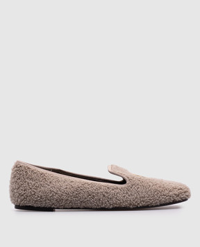 Brunello Cucinelli Сірі балетки з овчини MZMKC2849