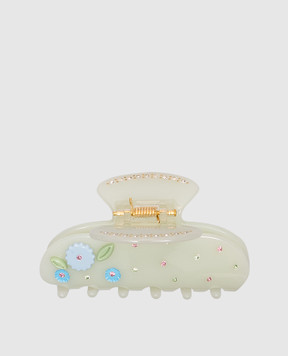 Emi Jay Зелений затискач для волосся Sweetheart з кристалами Swarovski MELONBLOOM