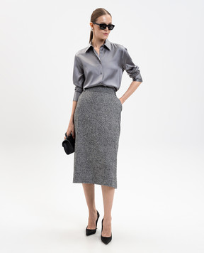 Ermanno Scervino Серая блуза из шелка D472K758HKC