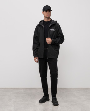 Moncler Чорні джогери з логотипом K20918H0002389A8F