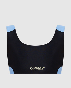 Off-White Чорний топ з принтом логотипа OWVO05CS25JER001
