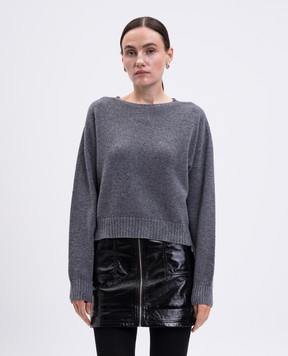 Twinset Сірий джемпер з вовни і кашеміру з люрексом 252TP3580