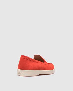 Santoni Красные замшевые лоферы WUYA58856TISNPYL