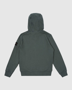 Stone Island Дитяча зелена спортивна куртка зі знімним патчем логотипа 8116607201012