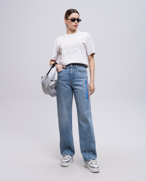 Alexander Wang Синие джинсы с принтом логотипа 4DC2254767