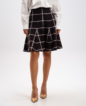 Christian Dior Коричнева спідниця з вовни в клітинку 5A21319A1161
