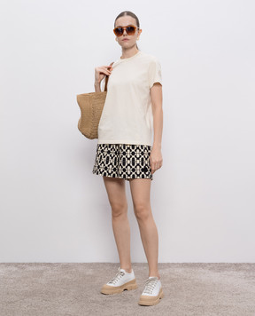 Moncler Бежева футболка з логотипом K10938C0004389ADC
