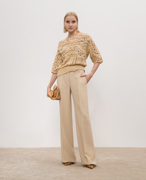 Ermanno Scervino Бежевые брюки клеш D446P712ILM