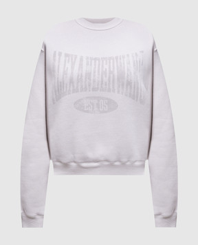 Alexander Wang Белый утепленный свитшот с принтом логотипа 4CC2251539