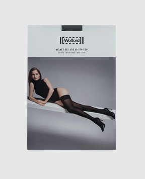 Wolford Черные чулки VELVET DE LUXE 50 Den 20942