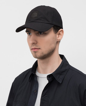Stone Island Черная кепка с нашивкой логотипа K1S159100011S00F1