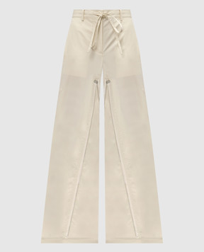 Helmut Lang Бежевые брюки с молниями O04HW208