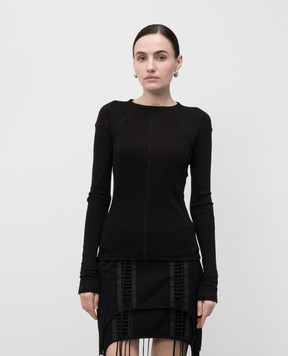 Helmut Lang Черный лонгслив с логотипом P02HW511