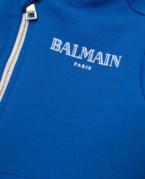 Balmain Дитяча синя спортивна куртка з логотипом BW4600Z1753