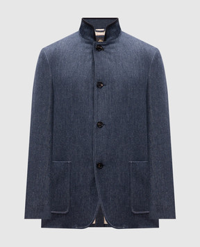 Loro Piana Синій джинсовий блейзер FAO7202