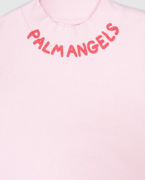 Palm Angels Дитячий рожевий світшот з принтом логотипа PGBA013S25FLE002412