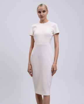 Victoria Beckham Біла сукня-футляр з вовною 1124WDR005232A