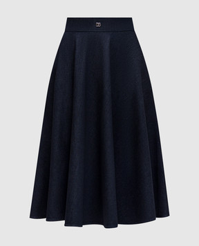 Dolce&Gabbana Синяя юбка джинсовая миди с логотипом F4C7ODG8MR3