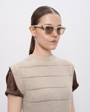 Brunello Cucinelli Бежеві сонцезахисні окуляри  MOCGEMMV06