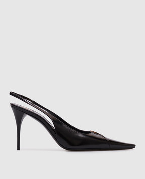 Saint Laurent Черные кожаные слингбеки Babylone 806685AAESX