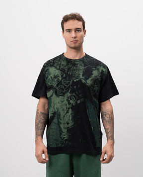 Maison Margiela MM6 Чорна футболка з принтом SH2GC0010S23588