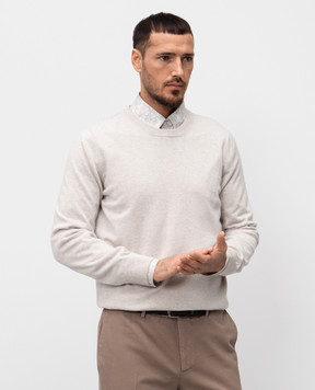 Brunello Cucinelli Бежевый джемпер из кашемира M2200100
