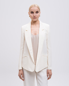 Twinset Бежевый жакет с льном 251TT2300