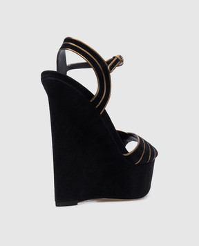 Brian Atwood Черные босоножки замшевые AXELVEL