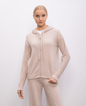 Allude Бежевая спортивная куртка из шерсти и кашемира 25217700
