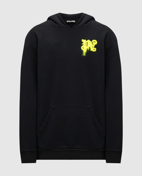 Palm Angels Черное худи THINKING PENCIL с монограммой логотипа PMBB117F24FLE001