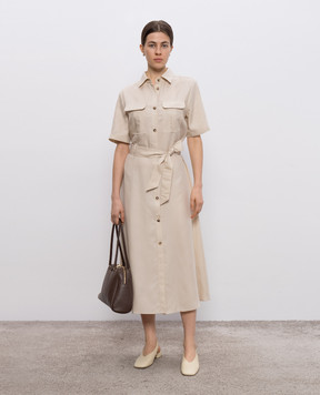 Woolrich Бежева сукня-сорочка з поясом CFWWDR0190FRUT3945