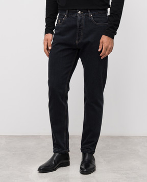 Brunello Cucinelli Черные джинсы с логотип патч M235PO1090