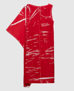 PROENZA SCHOULER Красное платье Ondine с шелком в принт R2523018BYGP297