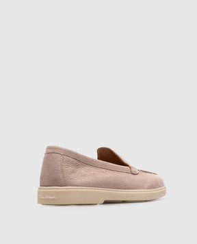 Santoni Бежевые лоферы из нубука WUYA58856TISNPRX