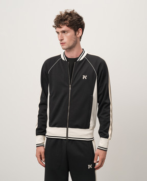 Palm Angels Черная спортивная куртка с вышивкой логотипа PMBD080F24FAB001